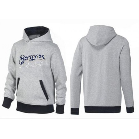 Milwaukee Brewers Pullover Hoodie Grey & Black