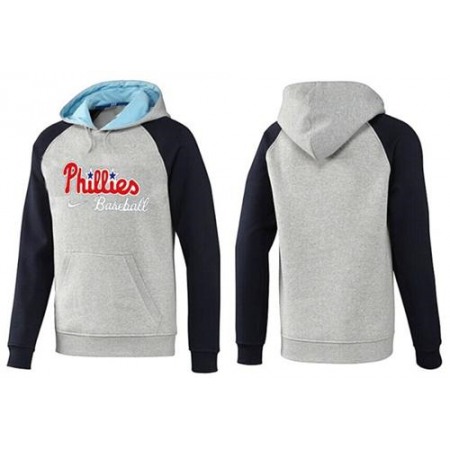 Philadelphia Phillies Pullover Hoodie Grey & Blue