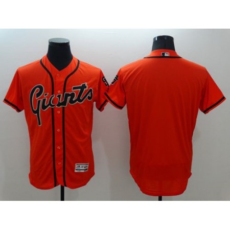 Giants Blank Orange Flexbase Authentic Collection Alternate Stitched MLB Jersey