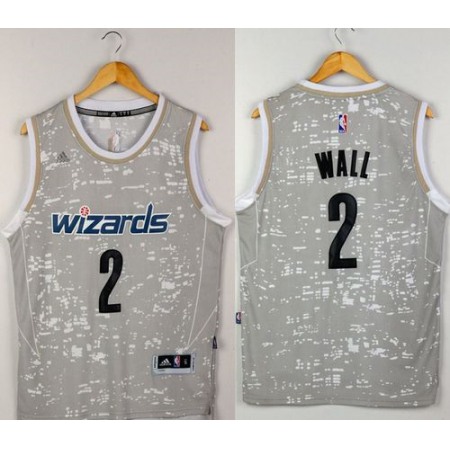 Wizards #2 John Wall Grey City Light Stitched NBA Jersey