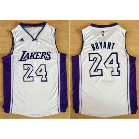 Lakers #24 Kobe Bryant White New Fashion Stitched NBA Jersey