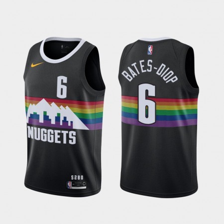 Men's Denver Nuggets #6 Keita Bates-Diop Black Stitched Jersey