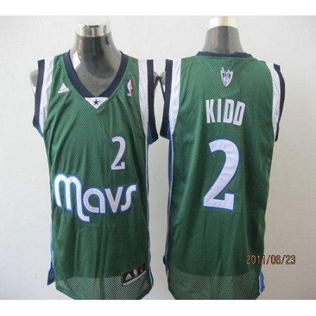 Mavericks #2 Jason Kidd Green Revolution 30 Stitched NBA Jersey