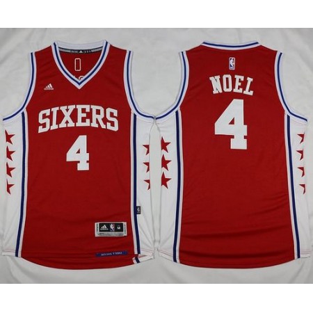 Revolution 30 76ers #4 Nerlens Noel Red Stitched NBA Jersey