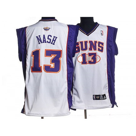 Suns #13 Steve Nash Stitched White NBA Jersey