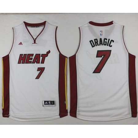 Heat #7 Goran Dragic White Stitched NBA Jersey