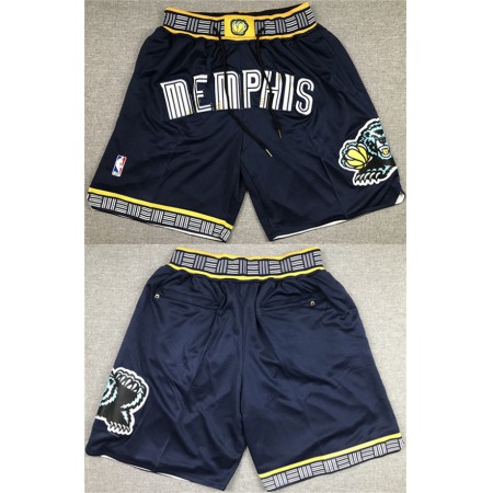 Men's Memphis Grizzlies Navy Shorts (Run Small)