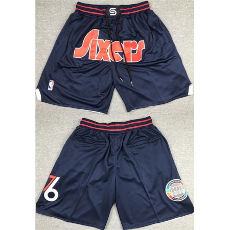 Men's Philadelphia 76ers Navy Shorts (Run Small)