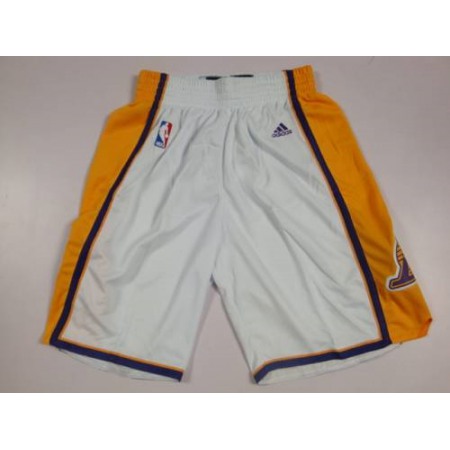 Los Angeles Lakers White NBA Shorts