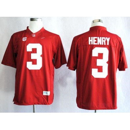 Crimson Tide #3 Derrick Henry Red Limited Stitched NCAA Jersey