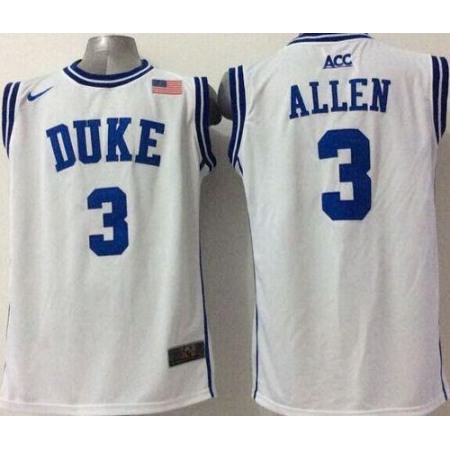 Blue Devils #3 Grayson Allen White Basketball Stitched NCAA Jersey