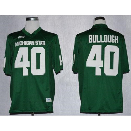 Spartans #40 Max Bullough Green Stitched NCAA Jersey