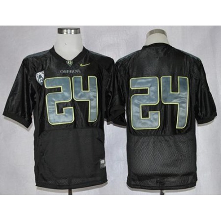 Ducks #24 Thomas Tyner Black Combat Stitched NCAA Jersey