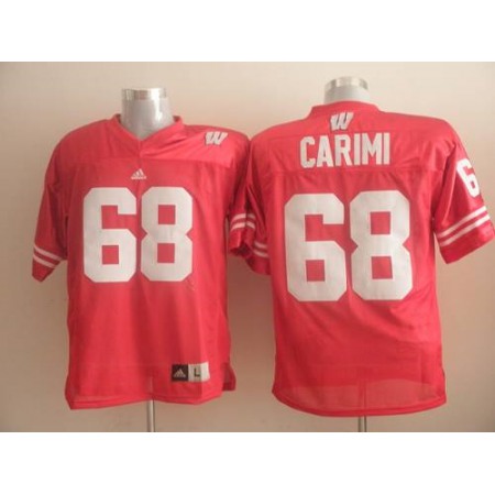 Badgers #68 Gabe Carimi Red Stitched NCAA Jersey