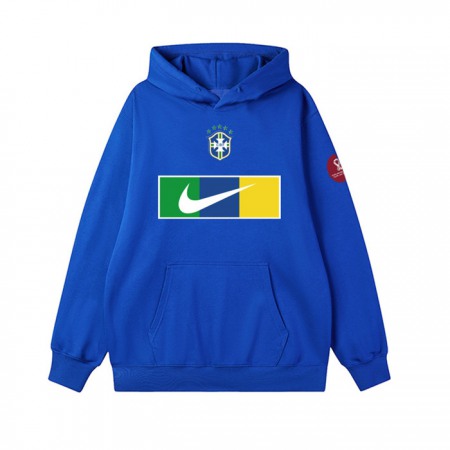 Men's Brazil World Cup Soccer Hoodie Royal 001