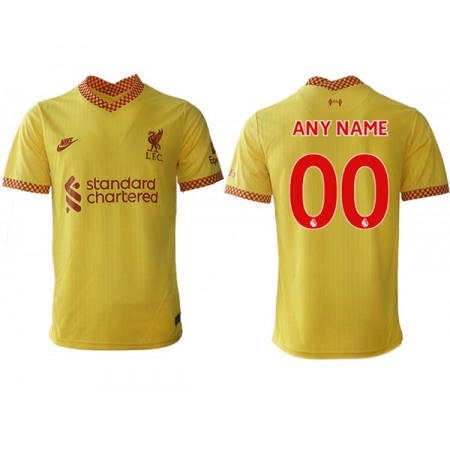 Men's Liverpool Custom Yellow 2021/22 Away Jersey