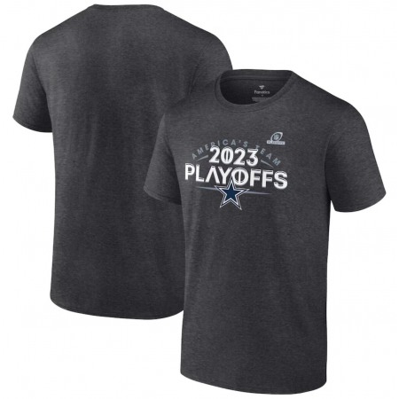 Men's Dallas Cowboys Heather Charcoal 2023 NFL Playoffs T-Shirt