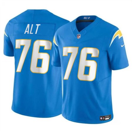 Youth Los Angeles Chargers #76 Joe Alt Light Blue 2024 Draft F.U.S.E. Vapor Limited Stitched Football Jersey