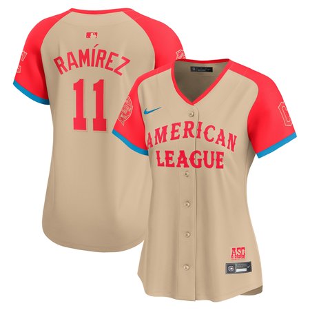 Women's American League Jose Ramirez Nike Cream 2024 MLB All-Star Game Limited Player Jersey