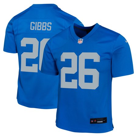 Youth Detroit Lions Jahmyr Gibbs Nike Blue Alternate Game Jersey