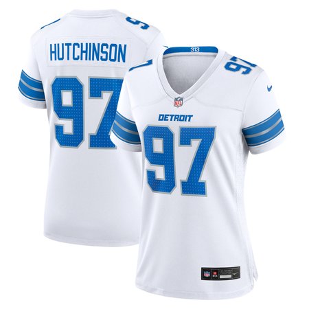 Women's Detroit Lions Aidan Hutchinson Nike White Game Jersey