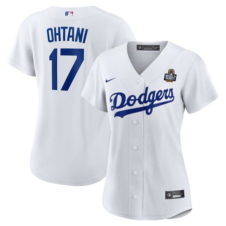 Women's Los Angeles Dodgers Shohei Ohtani Nike White 2024 World Series Home Home Replica Jersey