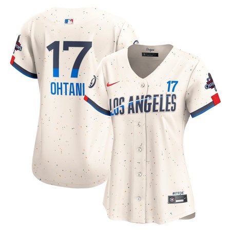 Women's Los Angeles Dodgers Shohei Ohtani Nike Cream 2024 World Series Champions City Connect Limited Player Jersey