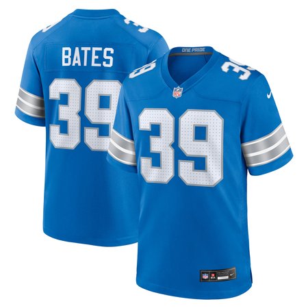 Men's Detroit Lions Jake Bates Nike Blue Team Game Jersey