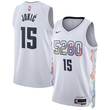 Unisex Denver Nuggets Nikola Jokic Nike White 2024/25 Swingman Player Jersey - City Edition