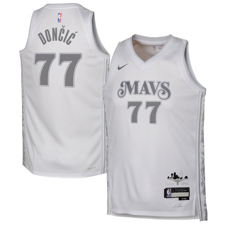 Youth Dallas Mavericks Luka Don?i? Nike White 2024/25 Swingman Player Jersey - City Edition