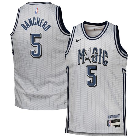 Youth Orlando Magic Paolo Banchero Nike Silver 2024/25 Swingman Player Jersey - City Edition