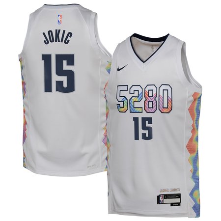 Youth Denver Nuggets Nikola Jokic Nike White 2024/25 Swingman Player Jersey - City Edition