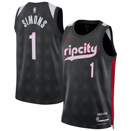 Unisex Portland Trail Blazers Anfernee Simons Nike Black 2024/25 Swingman Player Jersey - City Edition