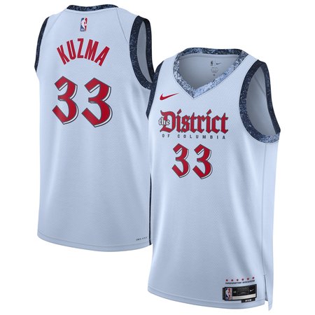 Unisex Washington Wizards Kyle Kuzma Nike Powder Blue 2024/25 Swingman Player Jersey - City Edition