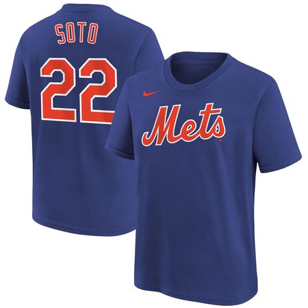 Youth New York Mets Juan Soto Nike Royal Name & Number T-Shirt