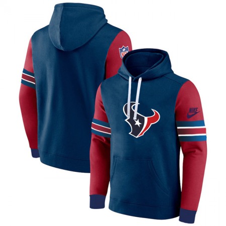 Men's Houston Texans Navy/Red Pullover Hoodie