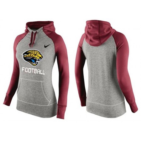 Women's Nike Jacksonville Jaguars Performance Hoodie Grey & Red