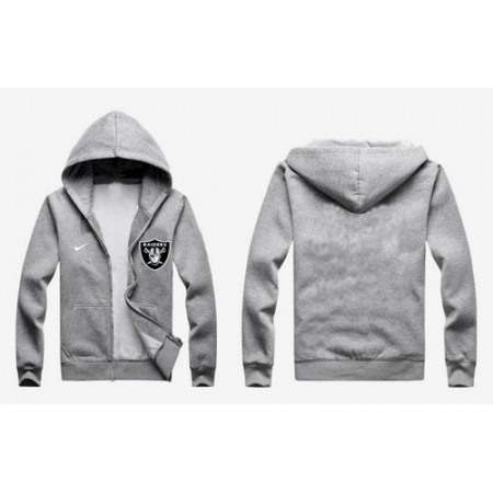 Nike Oakland Raiders Authentic Logo Hoodie Grey