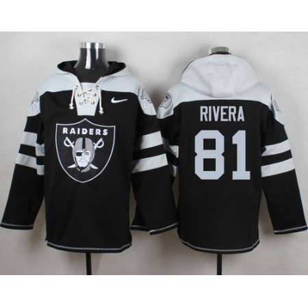 Nike Raiders #81 Mychal Rivera Black Player Pullover NFL Hoodie