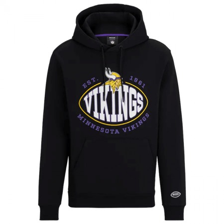 Men's Minnesota Vikings Black BOSS X Touchback Pullover Hoodie