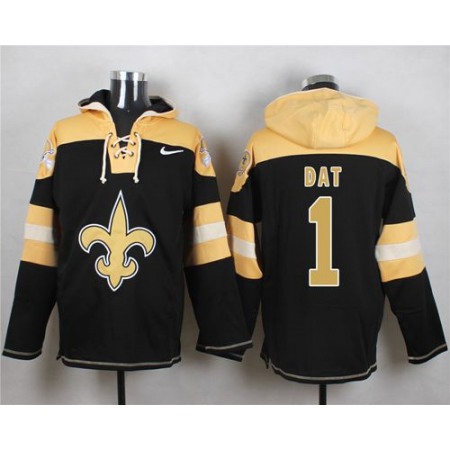 Nike Saints #1 Who Dat Black Player Pullover NFL Hoodie