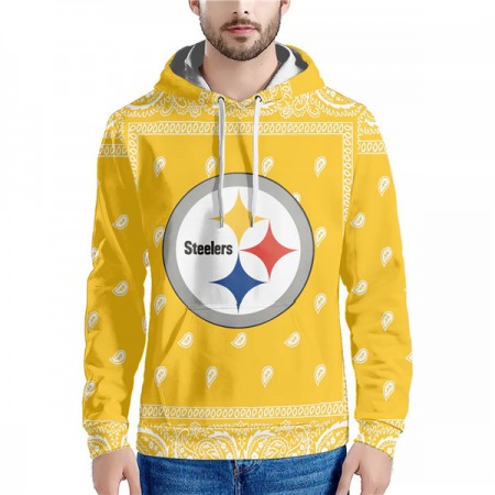 Men's Pittsburgh Steelers Yellow Pullover Hoodie