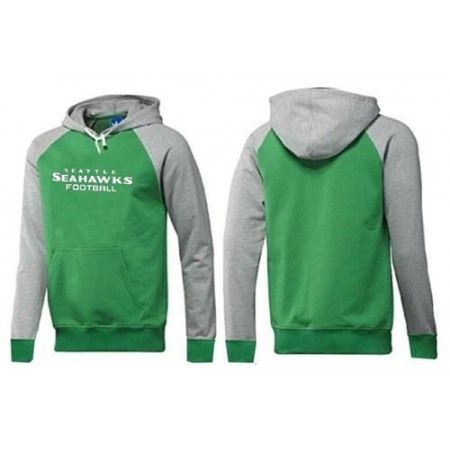 Seattle Seahawks English Version Pullover Hoodie Green & Grey