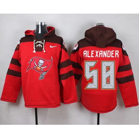 Nike Buccaneers #58 Kwon Alexander Red Player Pullover NFL Hoodie