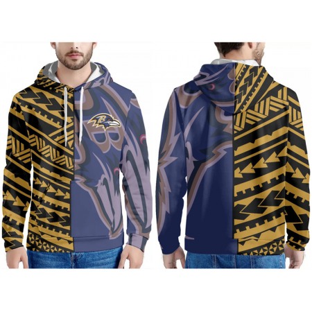 Men's Baltimore Ravens Purple/Black/Gold Pullover Hoodie