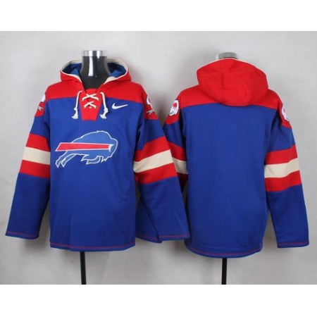 Nike Bills Blank Royal Blue Player Pullover NFL Hoodie