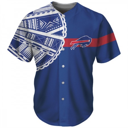 Men's Buffalo Bills Blue Baseball Jersey