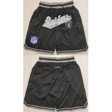 Men's Las Vegas Raiders Black Shorts (Run Small)