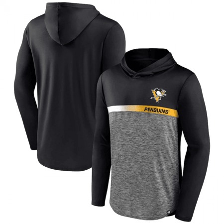 Men's Pittsburgh Penguins Black Podium Defender Pullover Hoodie