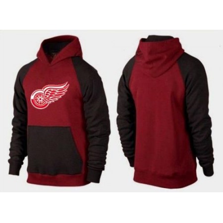 Detroit Red Wings Pullover Hoodie Burgundy Red & Black